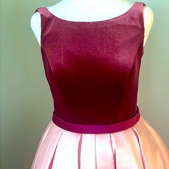 Alyce Paris Couture Two Tone Pink Formal Party Dress Size 2 - Picture 3 of 15